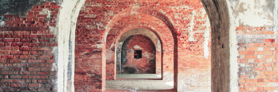 The walls of Fort Morgan